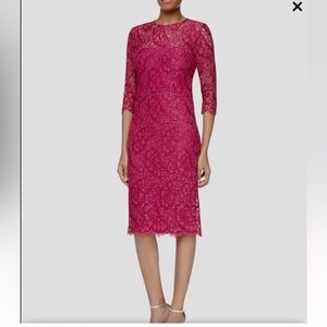 KALINKA Lace Sheath Dress, Hot Pink
